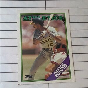 Athletics Baseball Card with Green and Gray